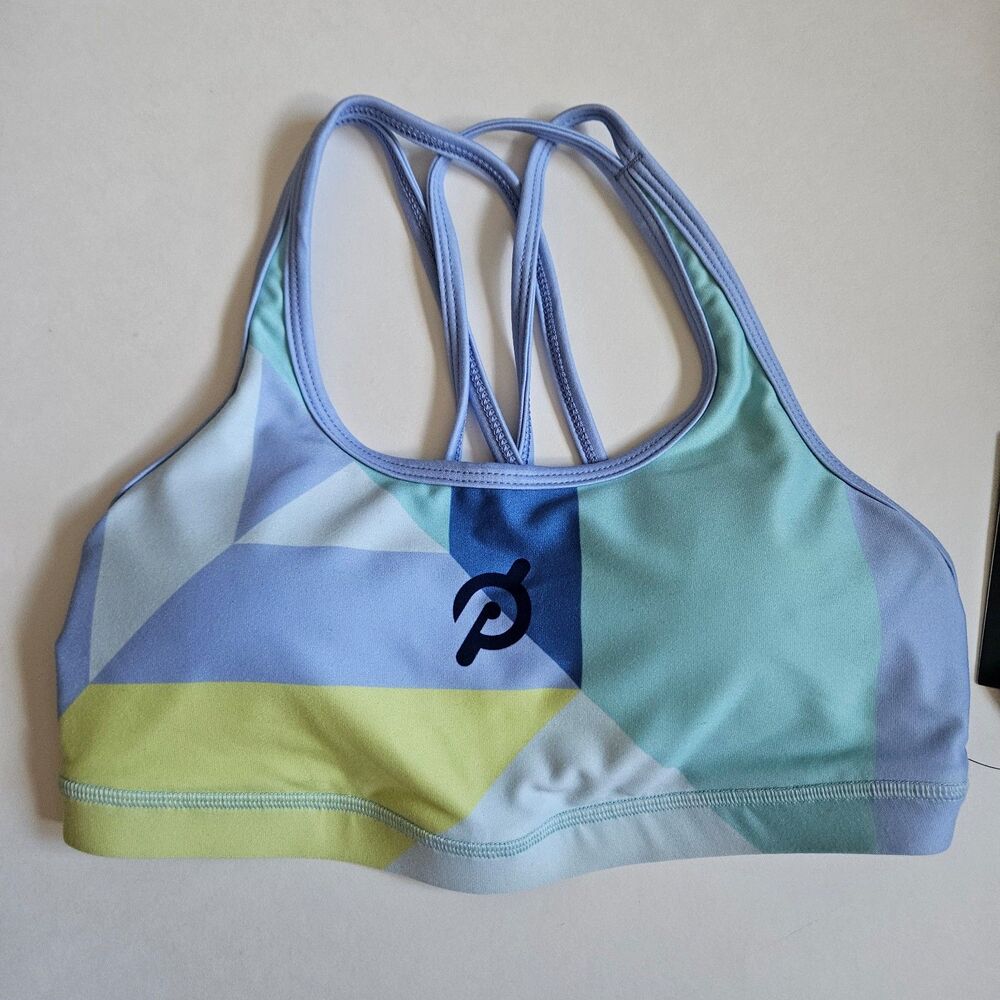 Peloton Strappy Sports Bra Small pyramid color NWT
